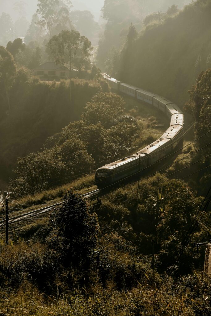 train in a hill